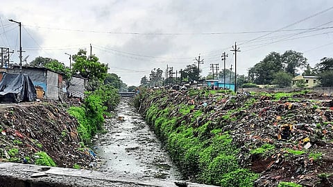 Left bank canal plight due to garbage in Panchavati 