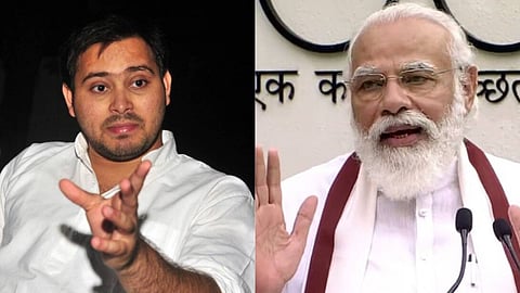 tejaswi yadav and Narendra modi