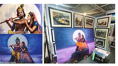 Exhibition of stolen paintings in Jahangir Art Gallery.