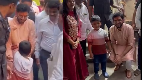 young boy slogan in support of shivsena leader Aditya Thackeray video goes viral maharashtra news  