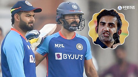 gautam gambhir on dinesh karthik and rishabh pant 