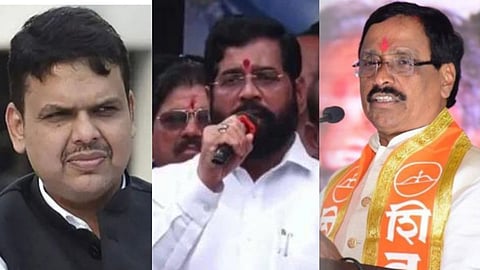 Devendra Fadnavis, Eknath Shinde and Vinayak Raut