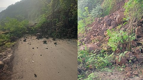 landslide in khelghar ghat 