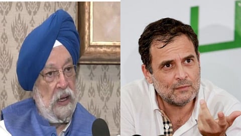 Rahul Gandhi and Hardeep Singh Puri 