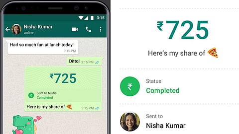 whatsapp payment
