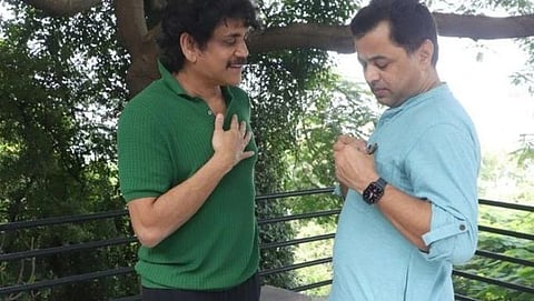 Har Har Mahadev Actor Subodh Bhave meet South Superstar Nagarjun in hyderabad