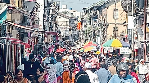 Market Crowd After Diwali For Shopping