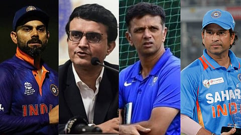 Rahul Dravid,  Sachin Tendulkar, Sourav Ganguly and Virat Kohli