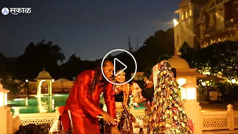 Chris Gayle celebrated Navratri in Jodhpur During Legends League Cricket 