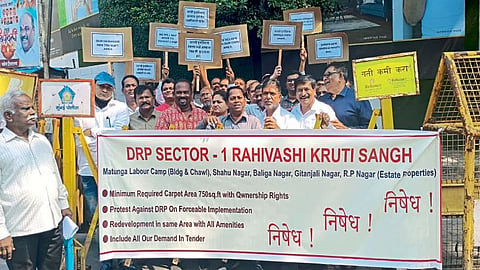 Dharavi Redevelopment Project Dharavikar protest again drp sector 1 mumbai