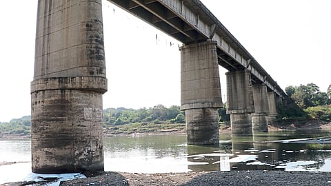 Bambhori Bridge pillars exposed due to sand erosion