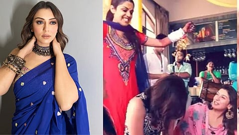 Hansika Motwani attended fiance sohael Khaturiya first wedding,she seen dancing