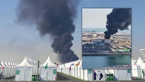 FIFA World Cup 2022 Qatar Fire Broke Out In Fan City 