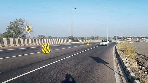 Road Construction Work Incomplete