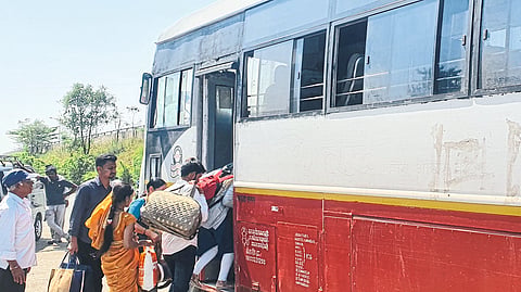 Citizens preferred to travel by ST bus during Diwali.