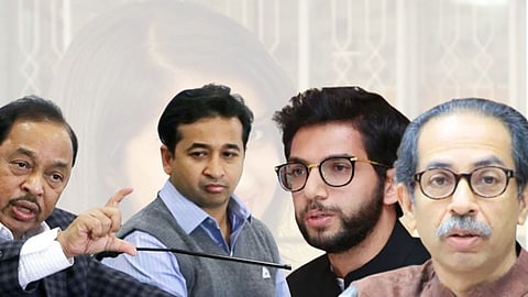 Narayan Rane, Nitesh Rane and Uddhav Thackeray and Aditya Thackeray 