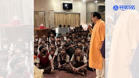 K C Pandey with Students