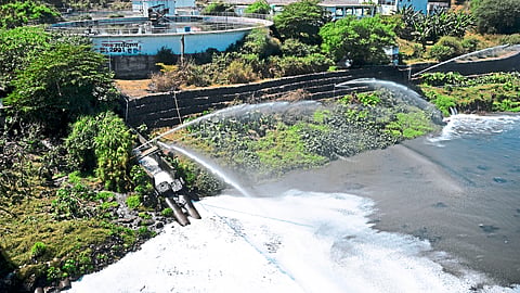 Effluent discharged from Takli sewage plant into Godavari tank without treatment