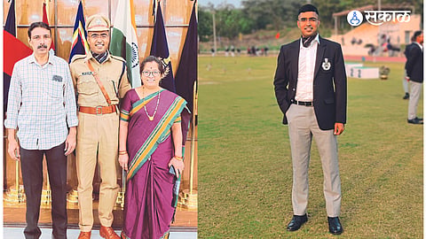 Nakul Deshmukh with his parents.