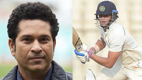 sachin tendulkar first reaction on son arjun tendulkar century in debut ranji match  