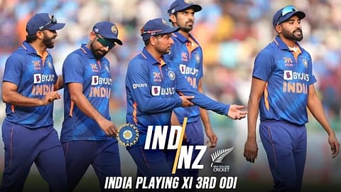   ind vs nz 3rd odi playing xi  