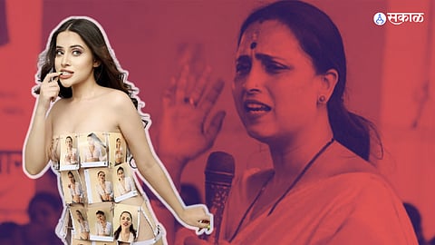 urfi javed bjp chitra wagh controversy over nudity and fashion and crime state women commission  