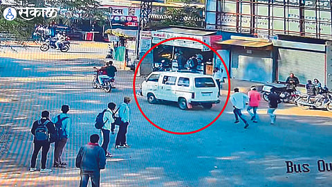 The kidnappers and the mini van used were captured in CCTV footage from the bus stand here.