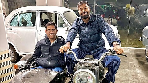 Hardik Pandya Share Photo Of MS Dhoni In Sholay Style 