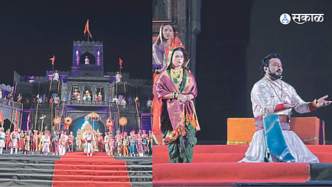 Nashik:  episode of Sambhaji Maharaj's ascension to the throne in 'Shivaputra Sambhaji' 
Mahanathya Dr. Prajakta Gaikwad as Amol Kolhe and Maharani Yesubai.