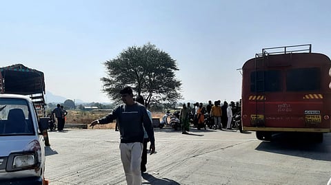 Accidental cars on Chandwad-Lasalgaon junction here.