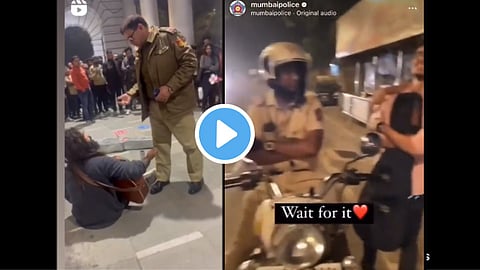 anup soni share mumbai police  viral video after delhi  policeman stops mans street performance rak94