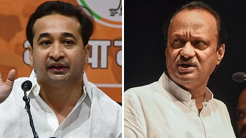 Nitesh rane on ajit pawar remark over narayan rane defeated twice election after he left shiv sena watch video 