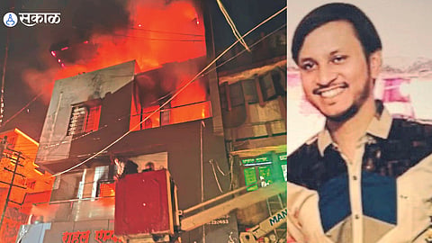 rahul textile shop fire acident