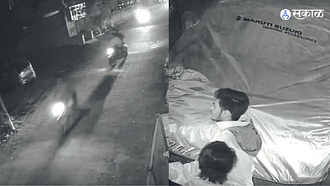suspect on 2 wheelers & suspect near car