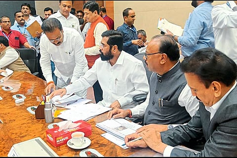 mla chandrakant patil with cm eknath shinde