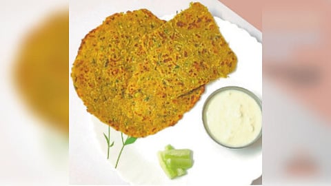 Dudhi-Methi Paratha recipe food healthy 