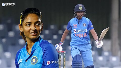 t20 wc harmanpreet kaur-becomes-first-ever-cricketer-to-play-150-t20i-first-indian-to-complete-3000-runs cricket news in marathi  