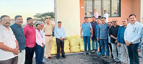 A crime branch team seized 500 kg of ganja 