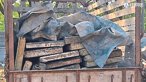 truck with iron plate