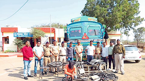 seized copper cable suspect