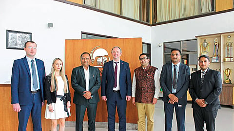 Dr. Sandeep Jha, Chairman of Sandeep Foundation, present on the occasion of MoU with Belarusian Technical University among other dignitaries.