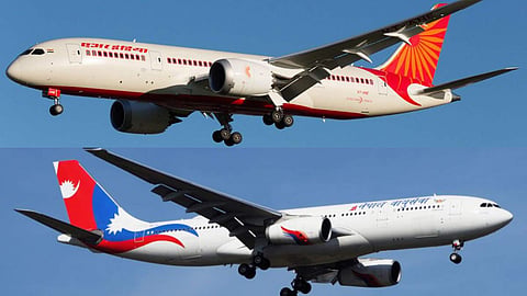  Air India and Nepal Airlines aircraft 