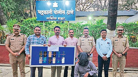 Bhadrakali police seized mobile phones from mobile thieves as well as suspects