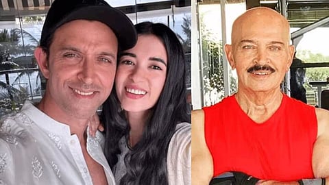 Rakesh Roshan and  Hrithik, Saba  