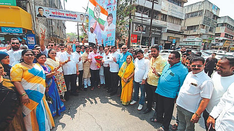 Kasaba Bypoll Election victory Mahavikas Aghadi celebration 