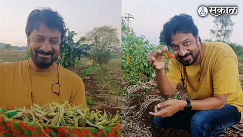 kiran mane shared post about gym exercise and urban farming