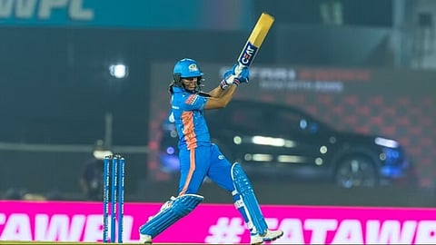   MI vs UPW WPL 2023 Harmanpreet Kaur, Nat Sciver-Brunt fire Mumbai Indians to fourth straight win cricket news in marathi