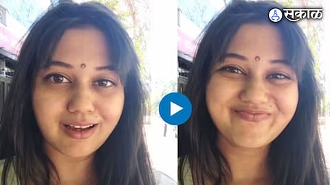 Ketaki Chitale shared video on gudhi padwa wishes banner in pune