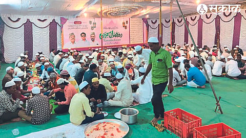 Muslim brothers breaking fast at NCP party office