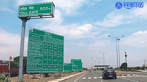 Tariff board at Nashirabad toll booth.
